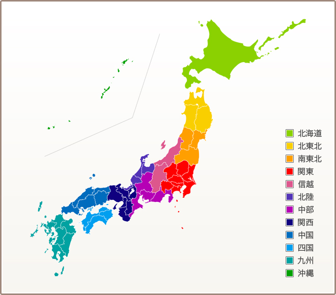 宅急便（クロネコヤマト）地域地図